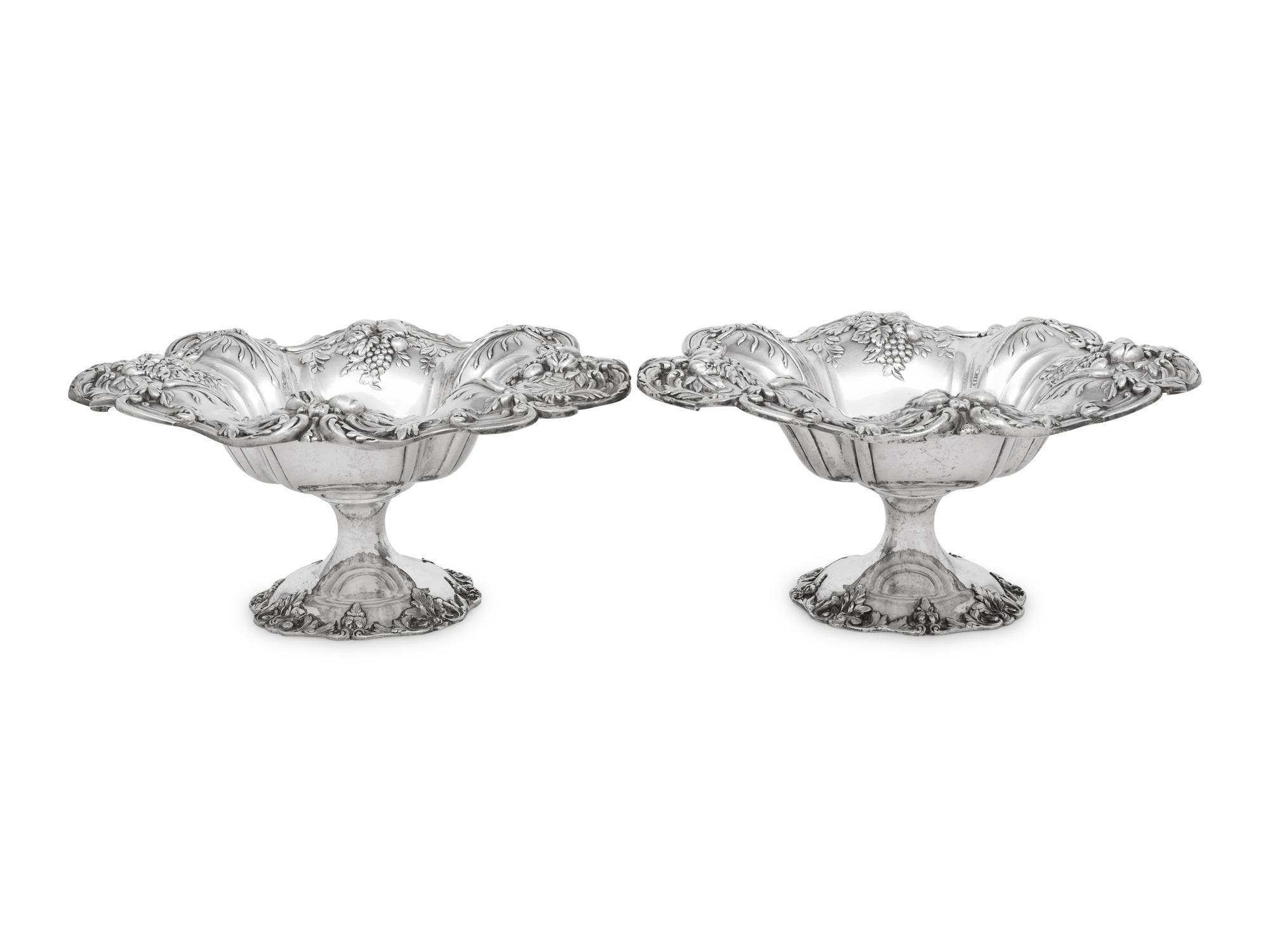 A Pair of Reed and Barton Francis I Silver Compotes
