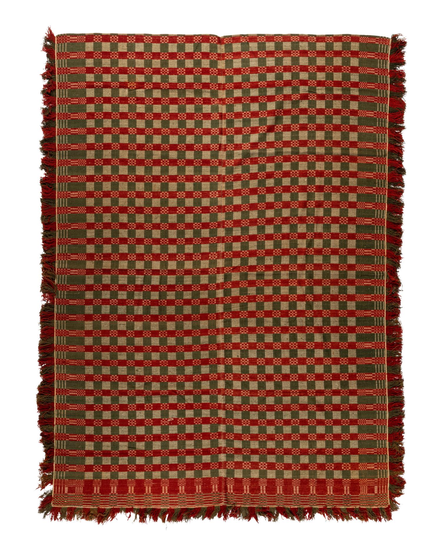 Three Overshot Coverlets