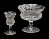 An Edinburgh Crystal Thistle Cut Glass Stemware Service