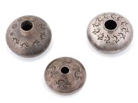 Silver Miniature Seed Jars, with Rabbits