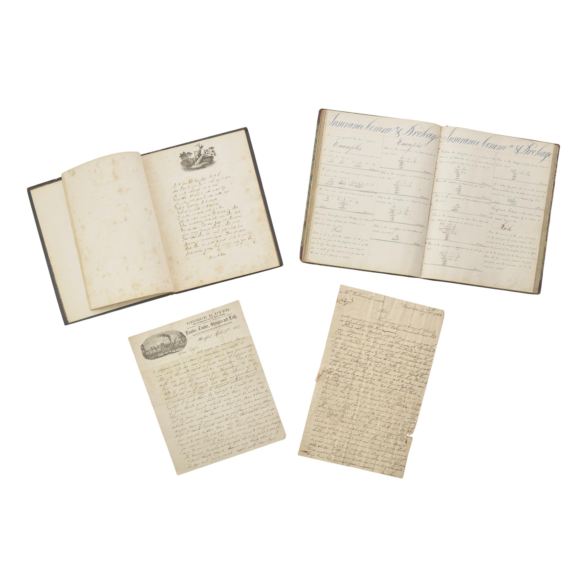 [Americana] Large collection related to writing, penmanship, and graphics, ca. 18th-21st centuries