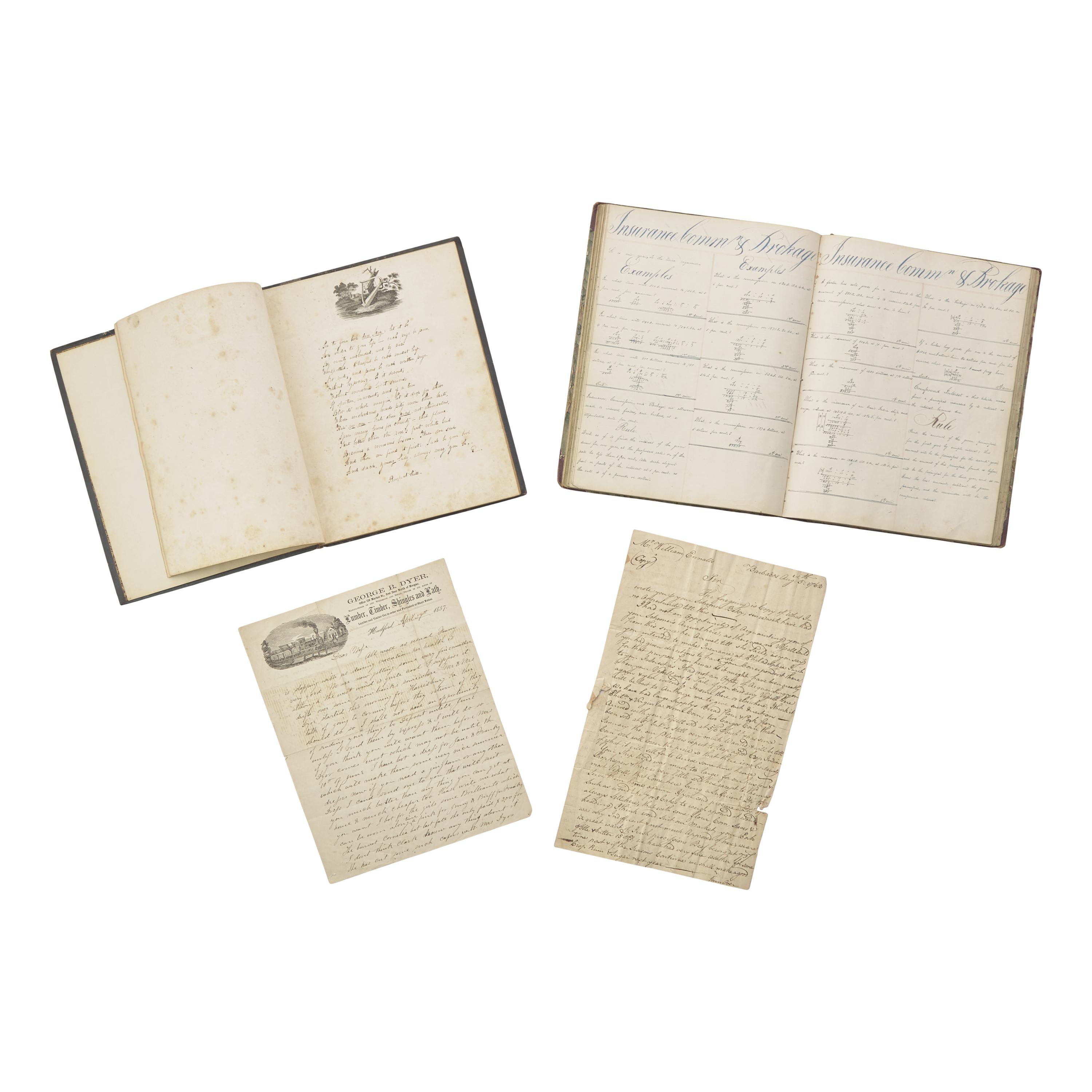 [Americana] Large collection related to writing, penmanship, and graphics, ca. 18th-21st centuries