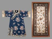 Two Embroidered Silk Articles