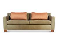 A Keleen Leather-Upholstered Two-Seat Sofa