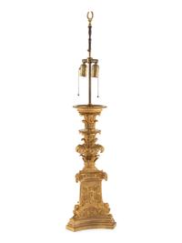A Neoclassical Style Gilt Bronze Table Lamp
