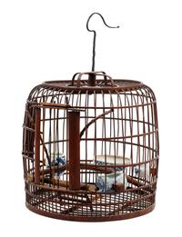 A Chinese Bamboo Birdcage Height 18 inches. — QING DYNASTY (1644-1911)