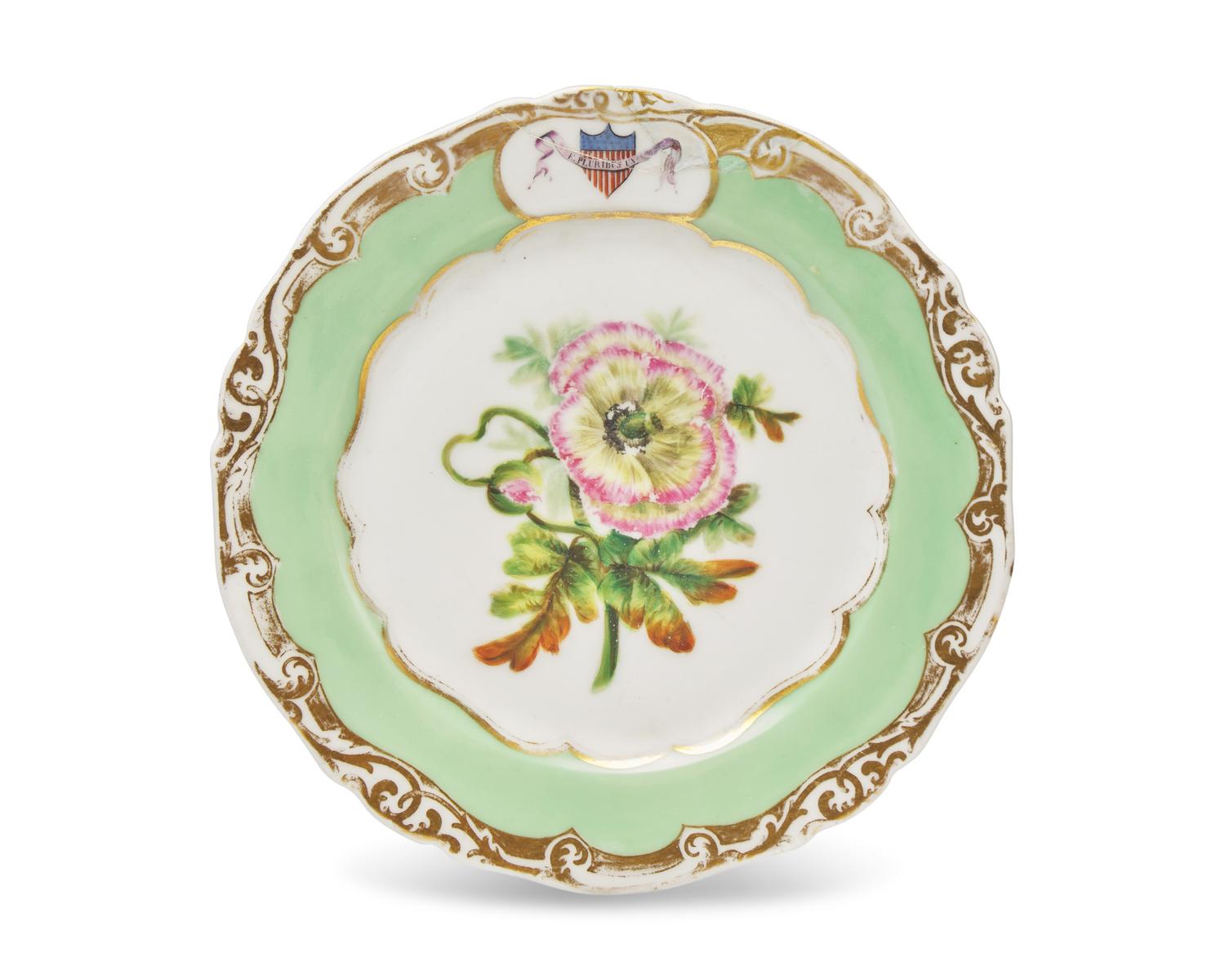A French Porcelain Dessert Plate from President James A. Polk’s State Service