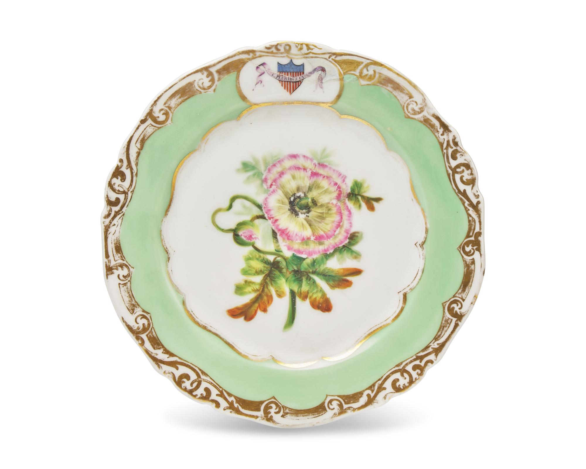 A French Porcelain Dessert Plate from President James A. Polk’s State Service