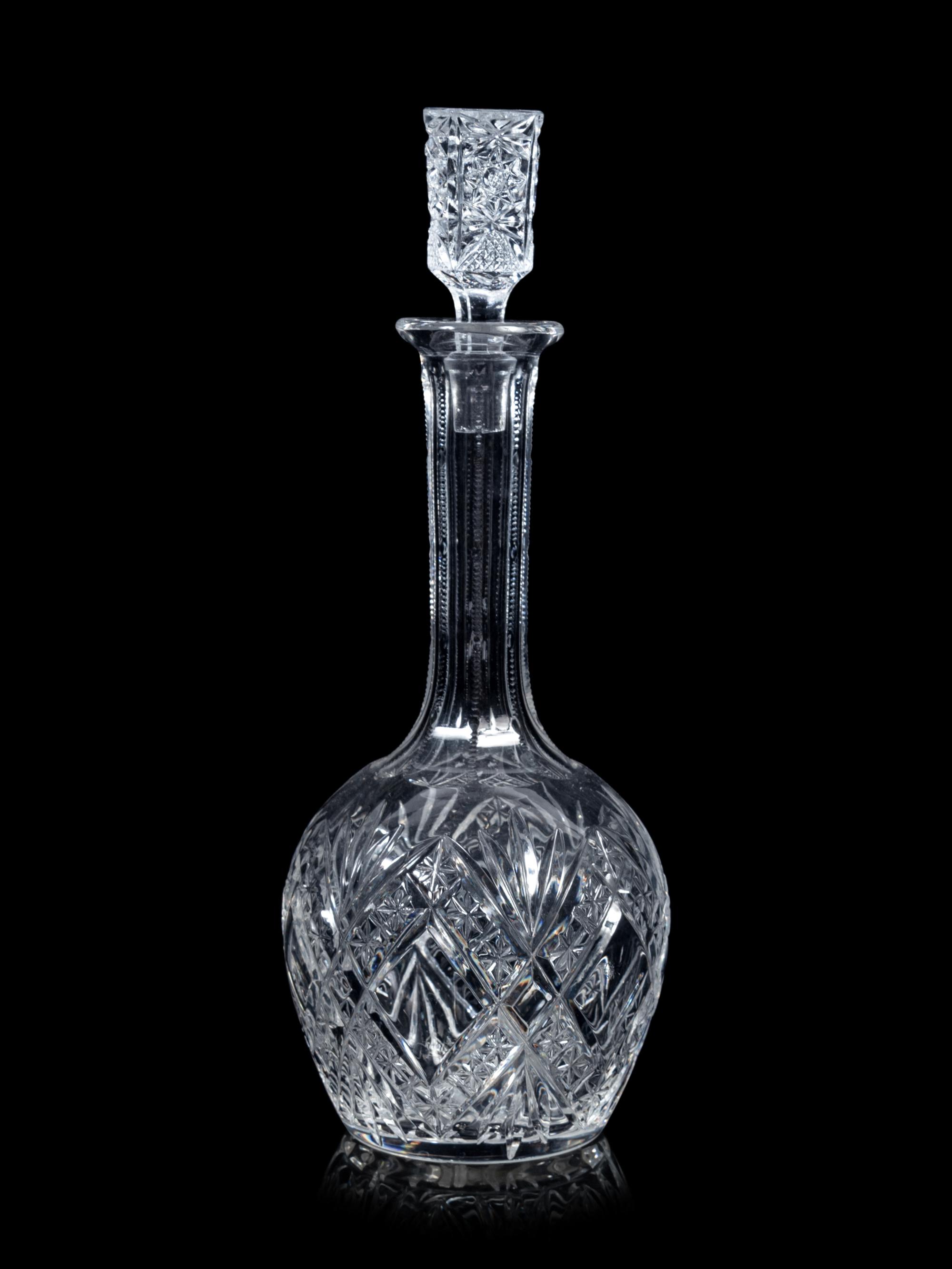 A Collection of Cut Glass Stemware and Other Articles