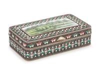 A Russian Silver and Enameled Snuff Box