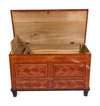 A Country Grain Painted Poplar Two Drawer Blanket Chest
