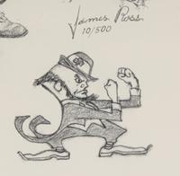 A Group of Notre Dame Artworks Including a Signed Heisman Trophy Lithograph