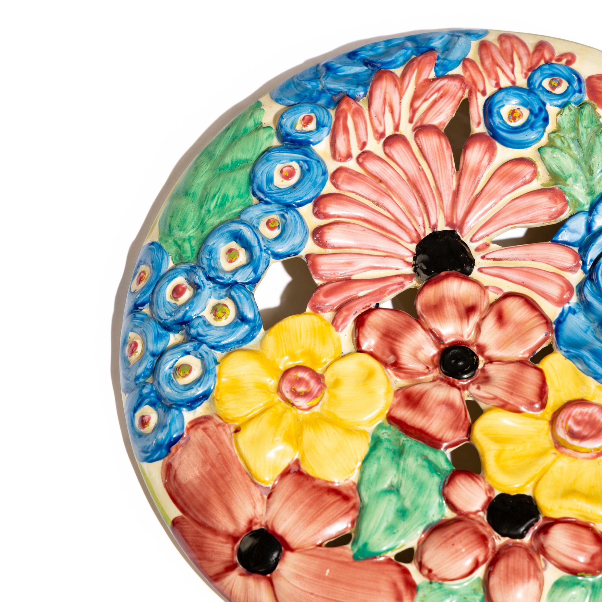 Bouquet Wall Medallions, collection of three, c. 1935