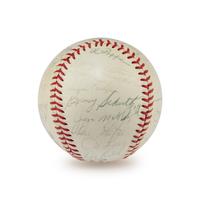 A 1962 Chicago Cubs Team Signed Autograph Baseball Including Rookie Era Lou Brock Signature (Beckett Authentication Services)