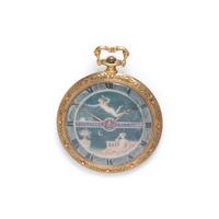 BELLE ÉPOQUE, 18K BICOLOR GOLD OPEN FACE KEYLESS LEVER POCKET WATCH