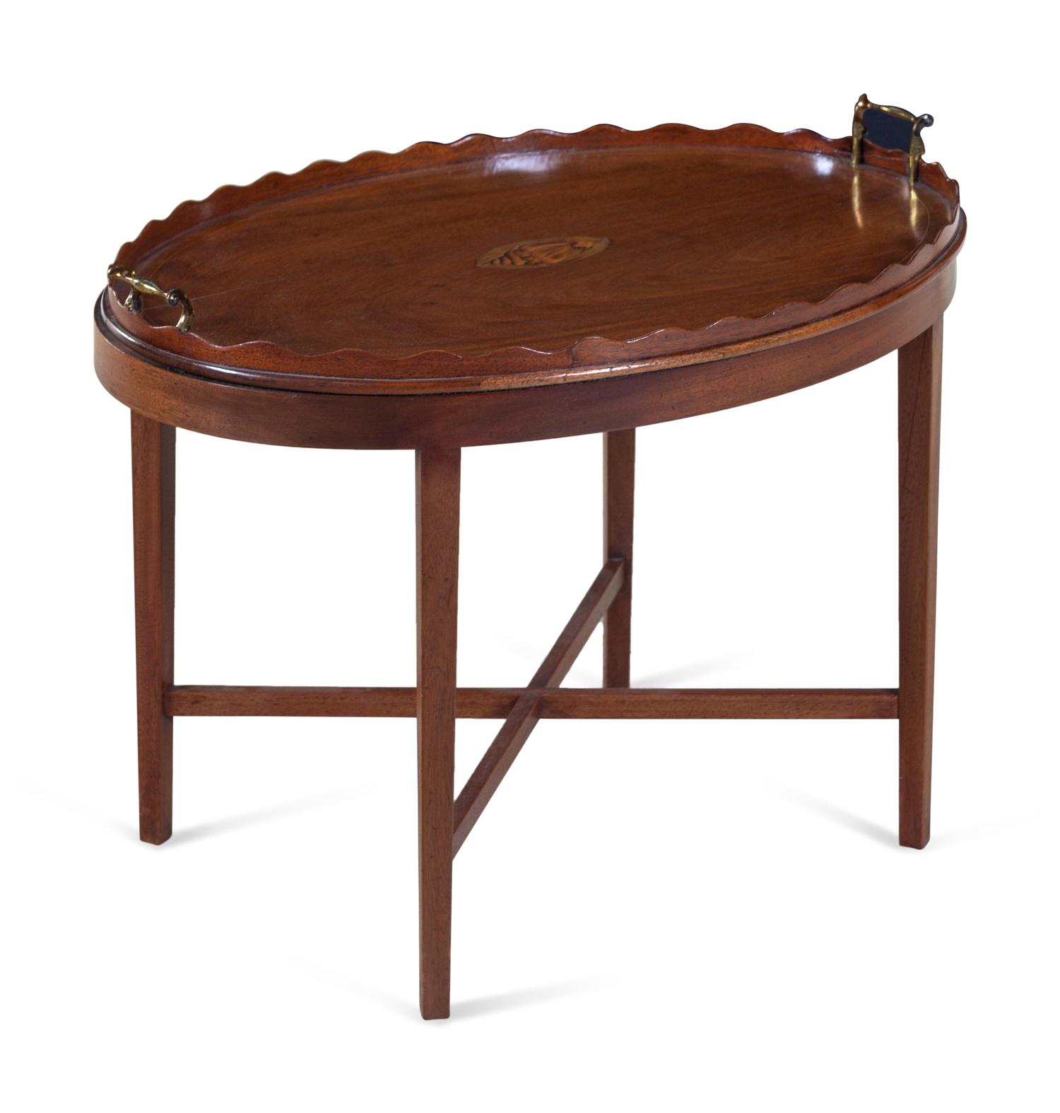 A Georgian Style Inlaid Mahogany Tray