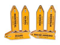 A Set of Six Veuve Clicquot "Arrow" Gift Tins