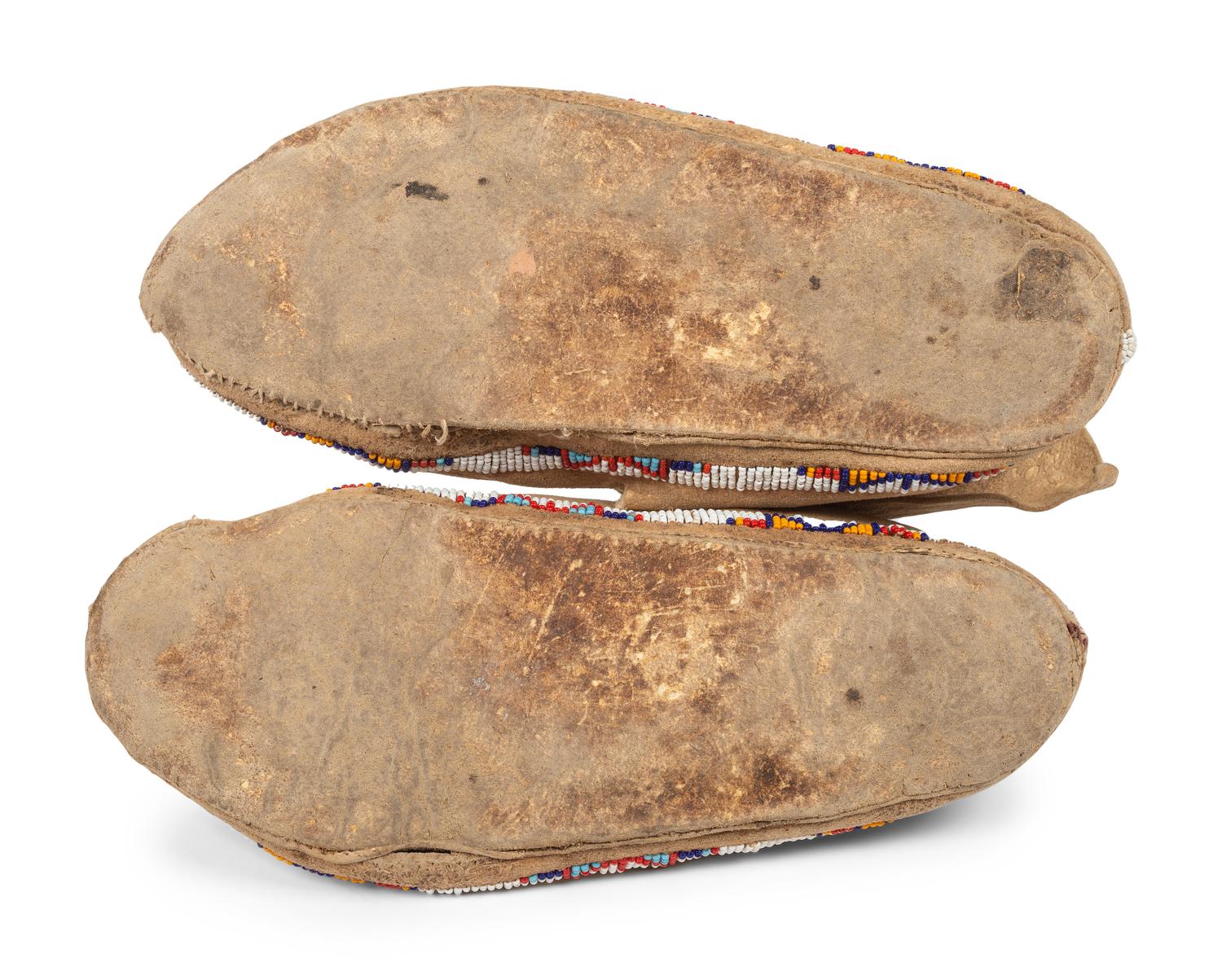 Cheyenne Beaded Hide Moccasins