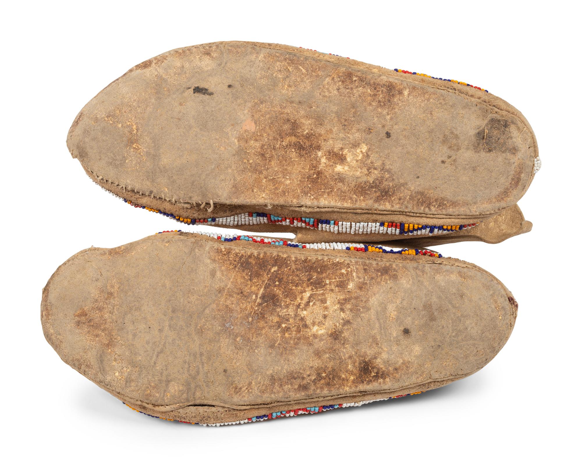 Cheyenne Beaded Hide Moccasins