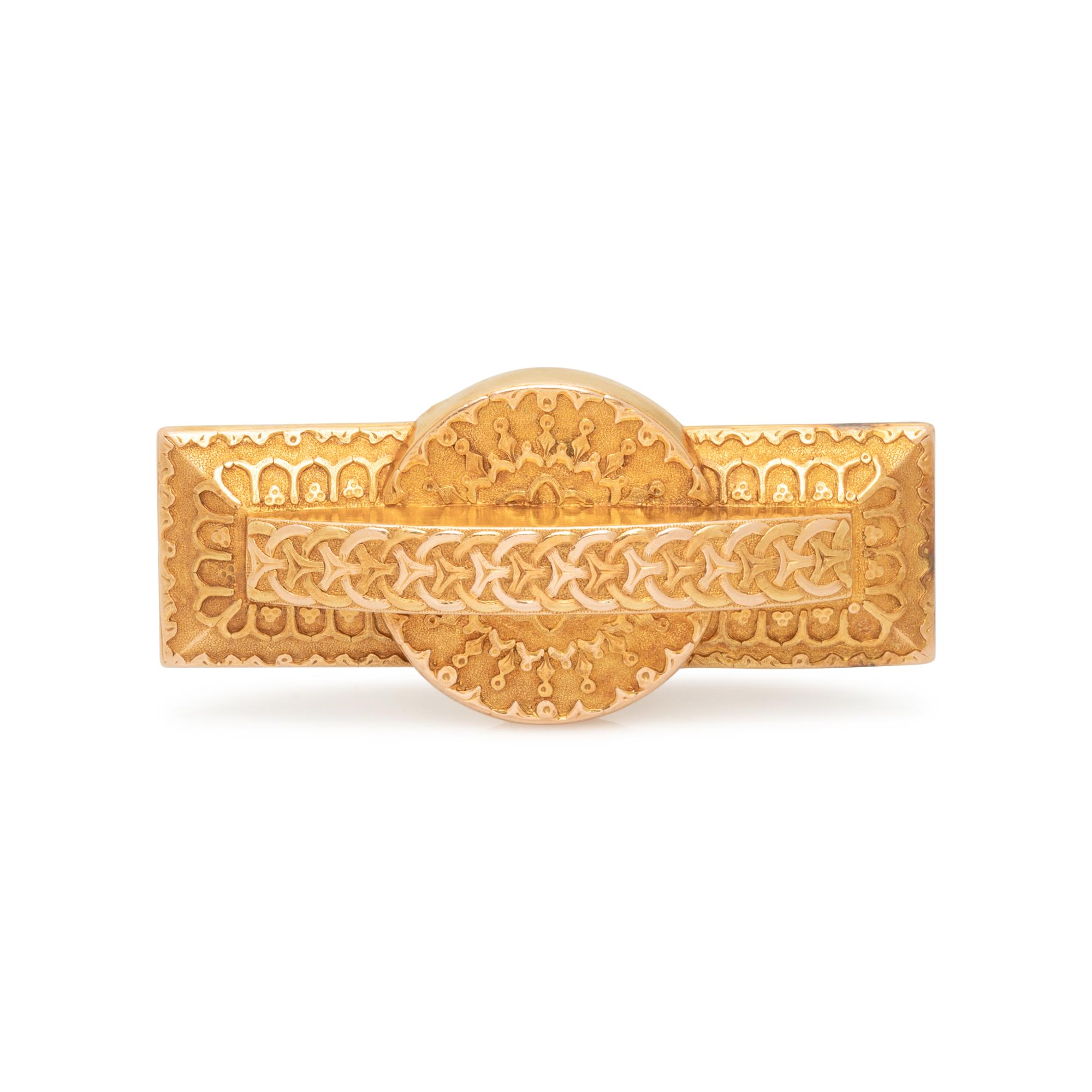 VICTORIAN, YELLOW GOLD BROOCH