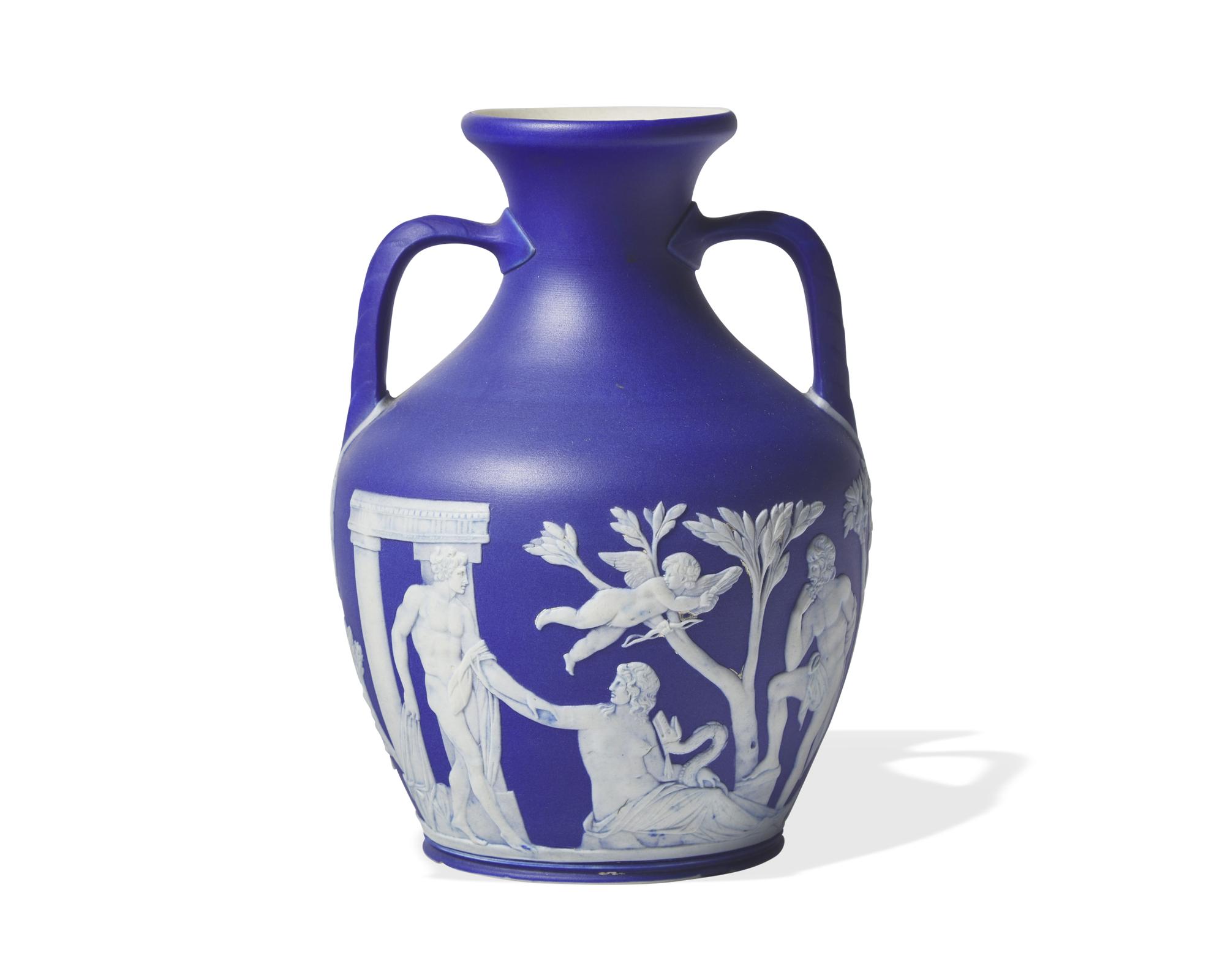 A Wedgwood Jasperware Copy of the Portland Vase