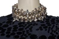 Two Designer Dresses with Two Brooches and Two Necklaces