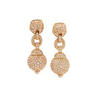 CARTIER, DIAMOND EARCLIPS