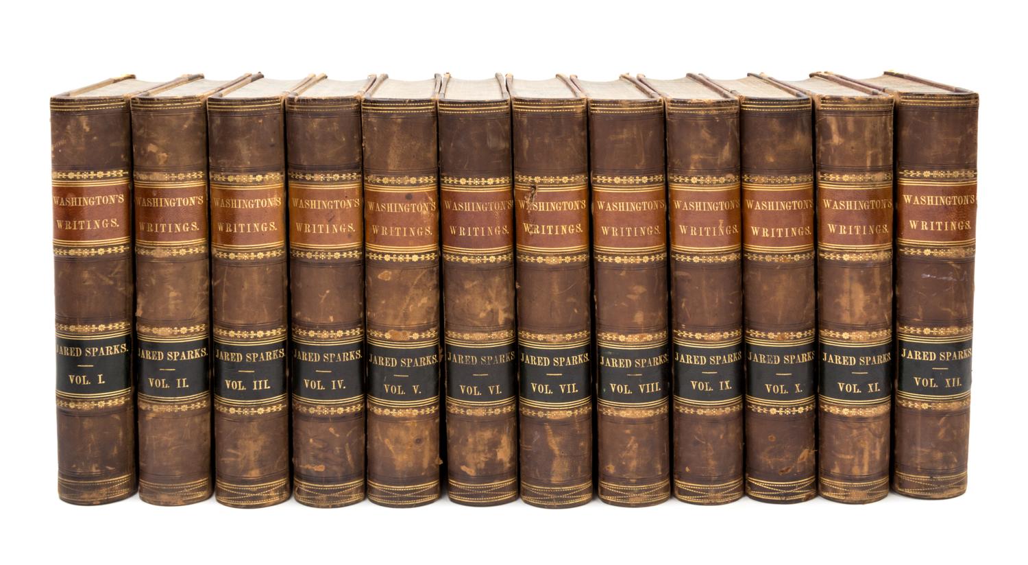 (WASHINGTON, GEORGE) SPARKS, JARED. The Writings of George Washington. New York, 1847-48. 12 vols.