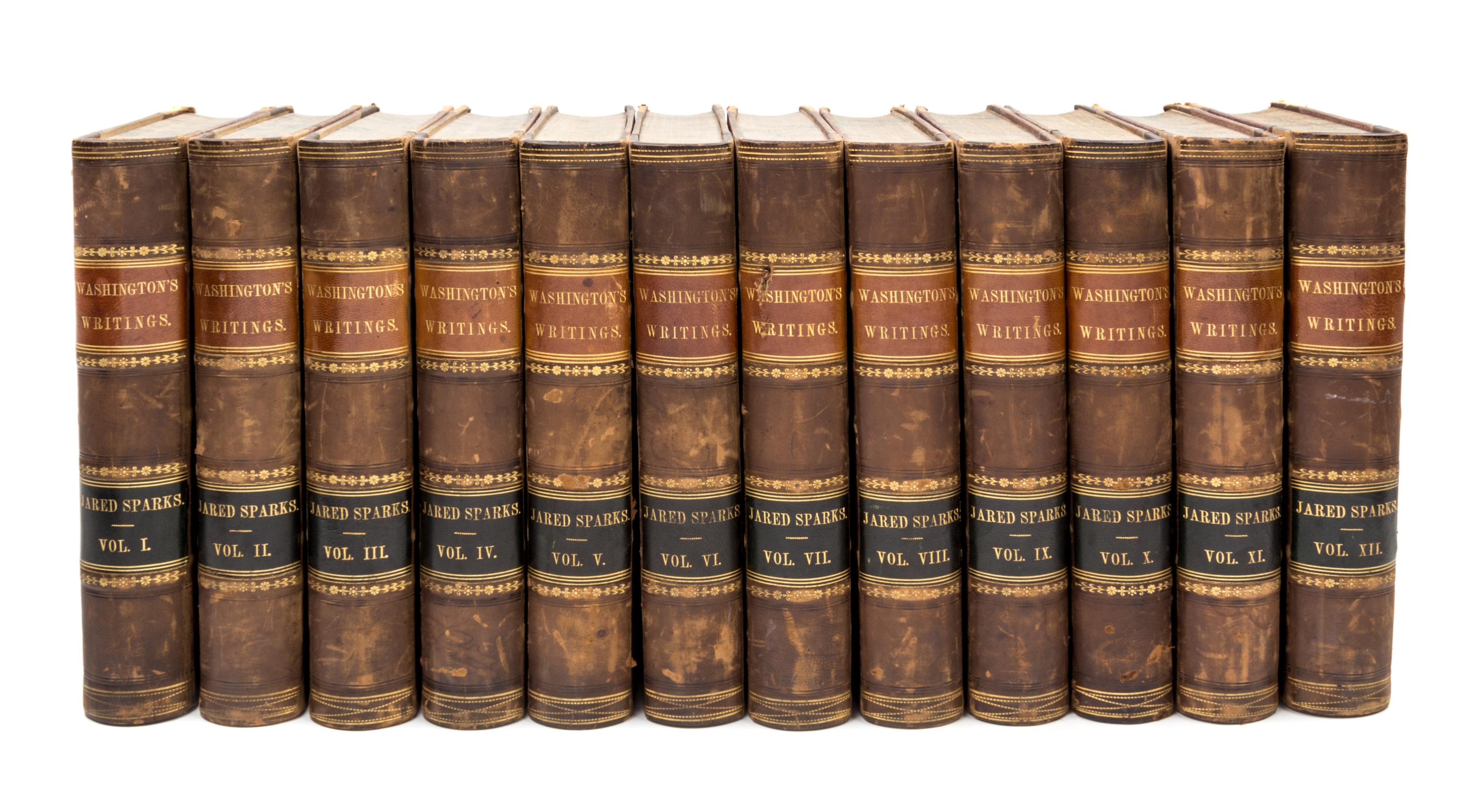 (WASHINGTON, GEORGE) SPARKS, JARED. The Writings of George Washington. New York, 1847-48. 12 vols.