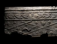 Two Roman Lead Sarcophagus Fragments