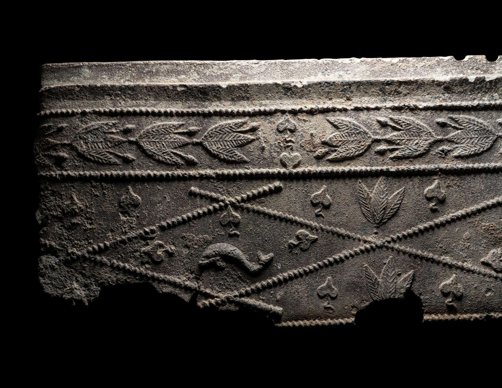 Two Roman Lead Sarcophagus Fragments