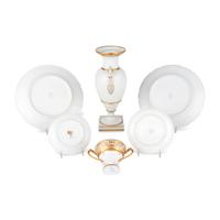 A Dresden Parcel-Gilt Monogrammed Porcelain Dinner Service, Plus