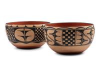 Pair of Pottery Dough Bowls