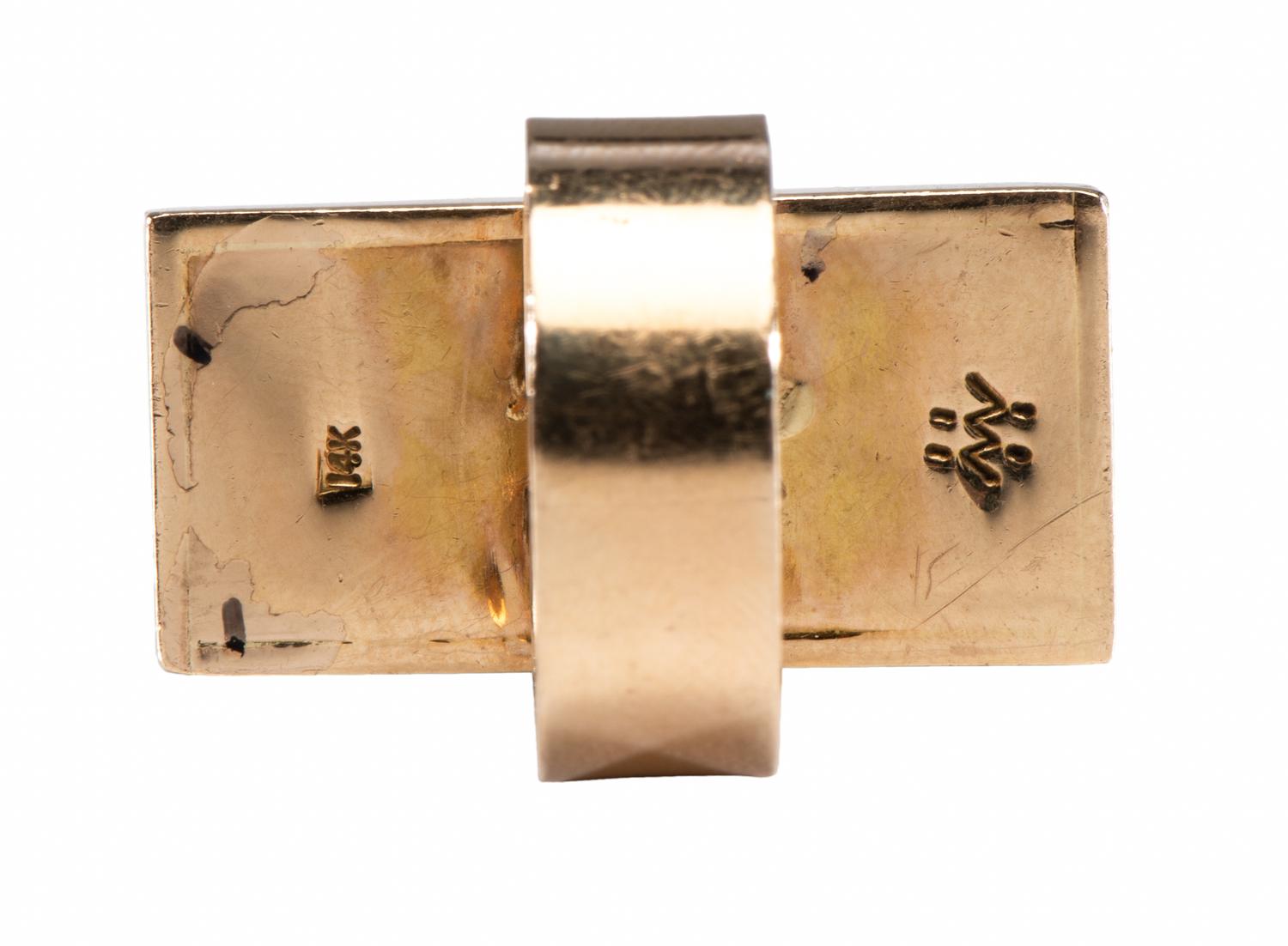 14k Gold Ring, with Coral, Turquoise, Sugilite, and Spiny Oyster Mosaic Inlay Lot is located and will ship from Denver, Colorado.