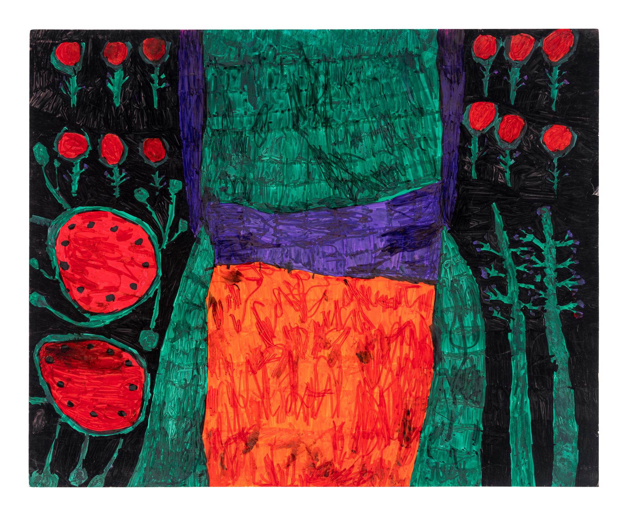 Untitled (Prehistoric Animals), Untitled (Prehistoric Enviornment) and Untitled (Prehistoric Enviornment) (three works)