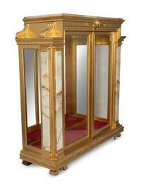 A Pottier and Stymus Giltwood and Onyx Cabinet — LATE 19TH CENTURY