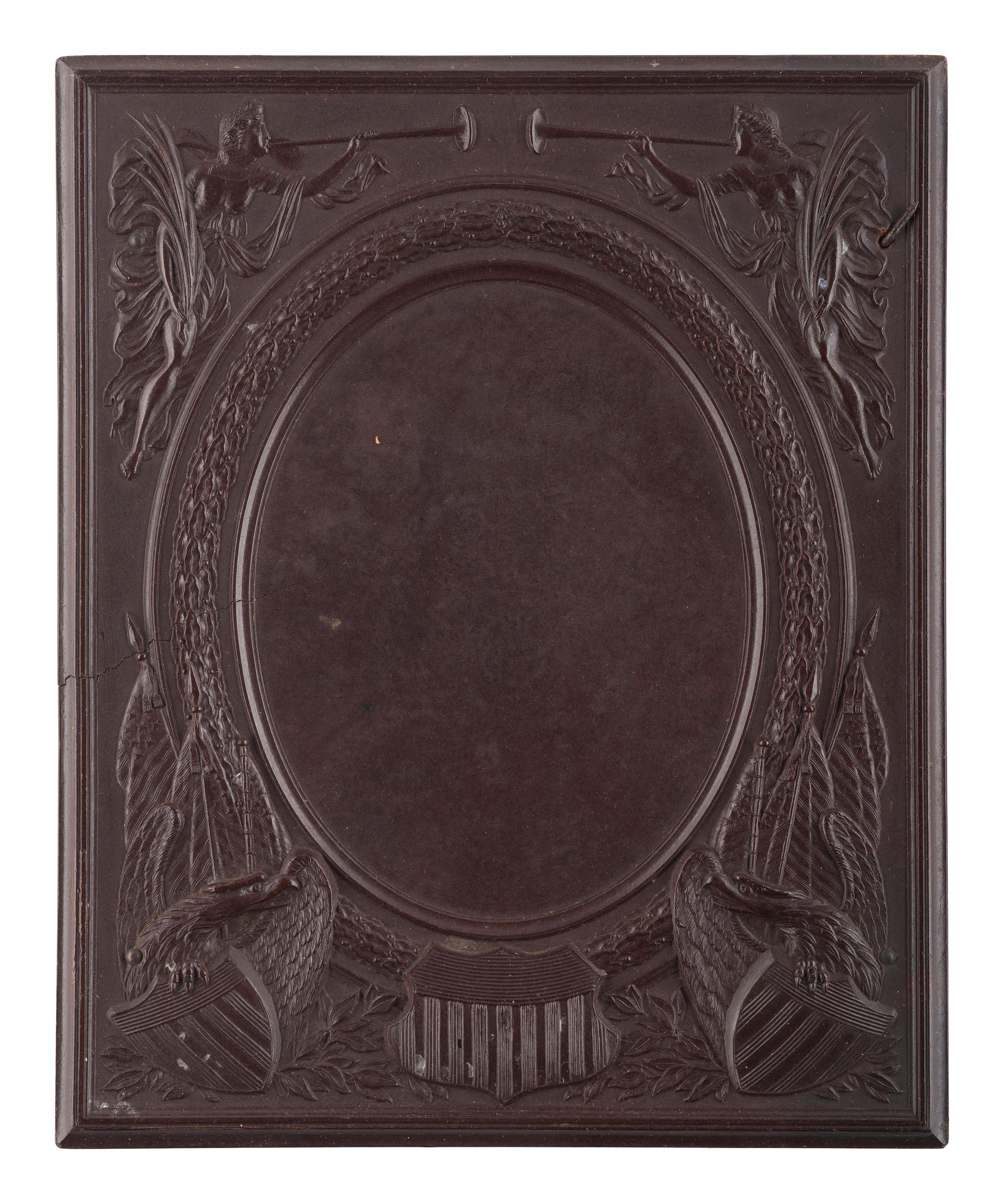 [EARLY PHOTOGRAPHY]. A group of 10 Union cases highlighted by half plate Washington Monument case and ninth plate glass window case.