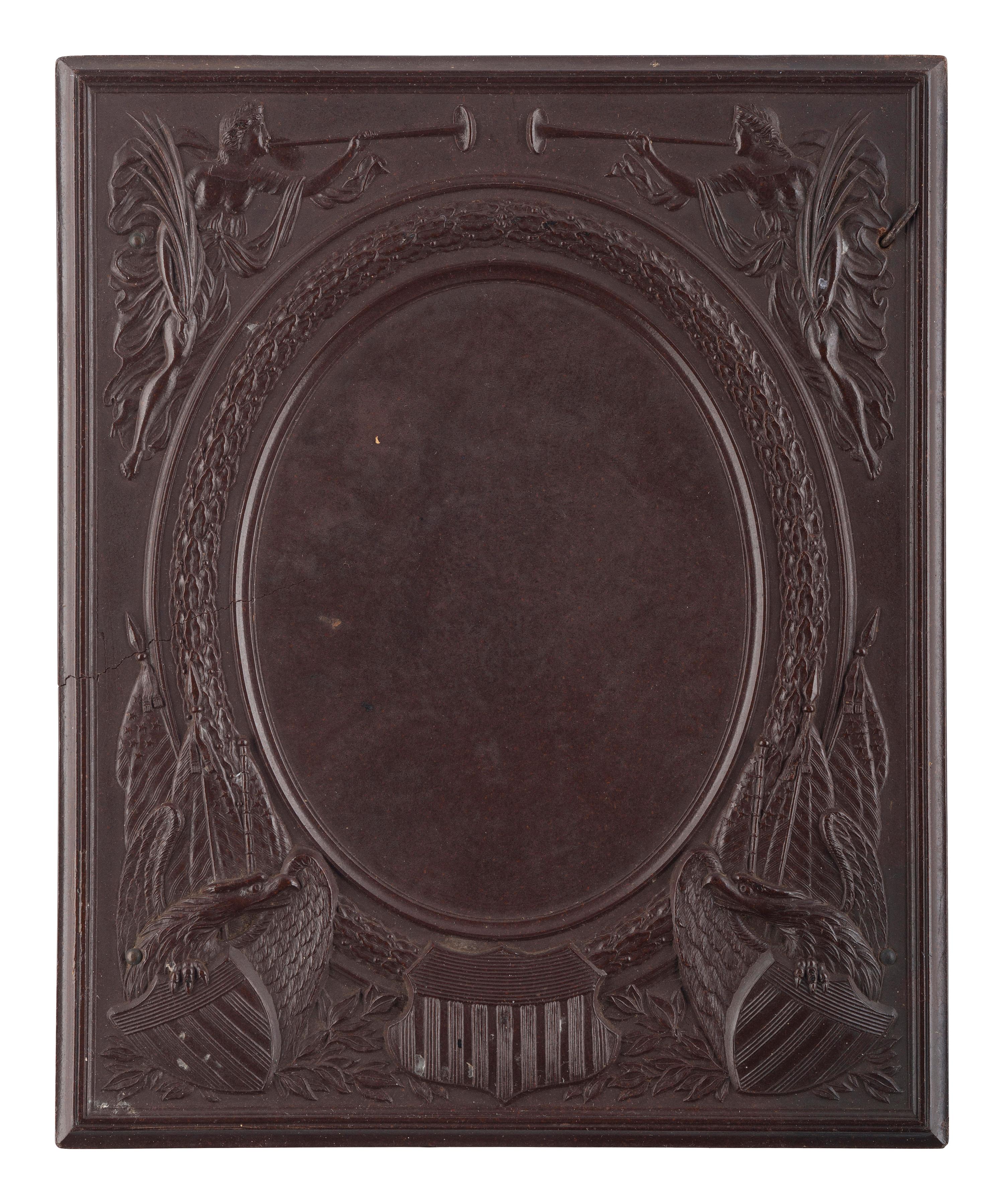 [EARLY PHOTOGRAPHY]. A group of 10 Union cases highlighted by half plate Washington Monument case and ninth plate glass window case.