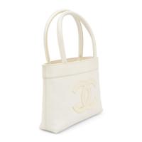Chanel, White Leather Mini Tote