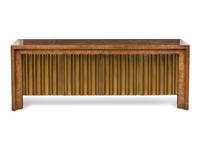 A Mastercraft Carpathian Elm and Brass Sideboard