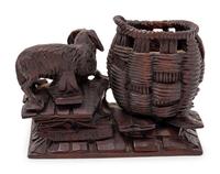 A Black Forest Carved Cigar Humidor