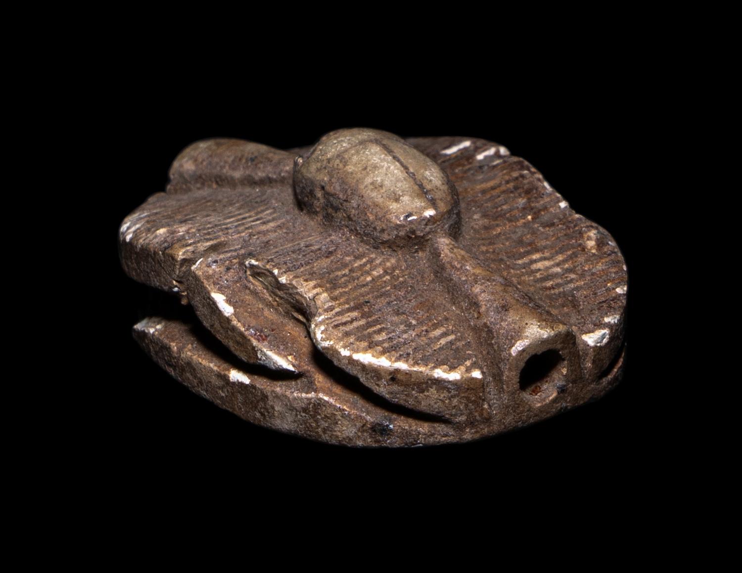 An Egyptian Faience Scarab Bead