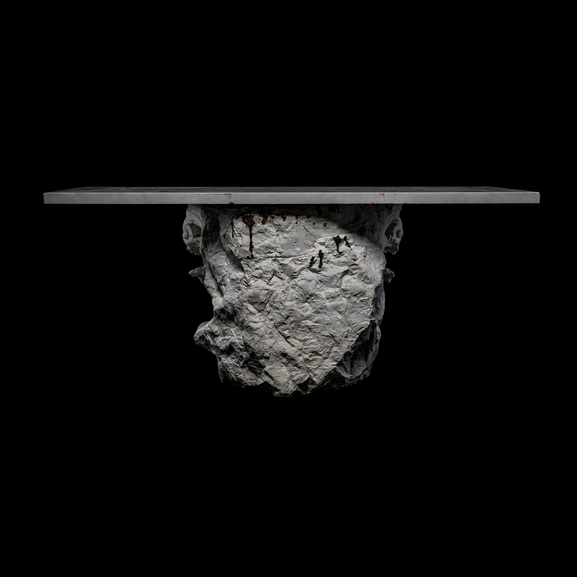 A Roman Limestone Corinthian Pilaster Capital