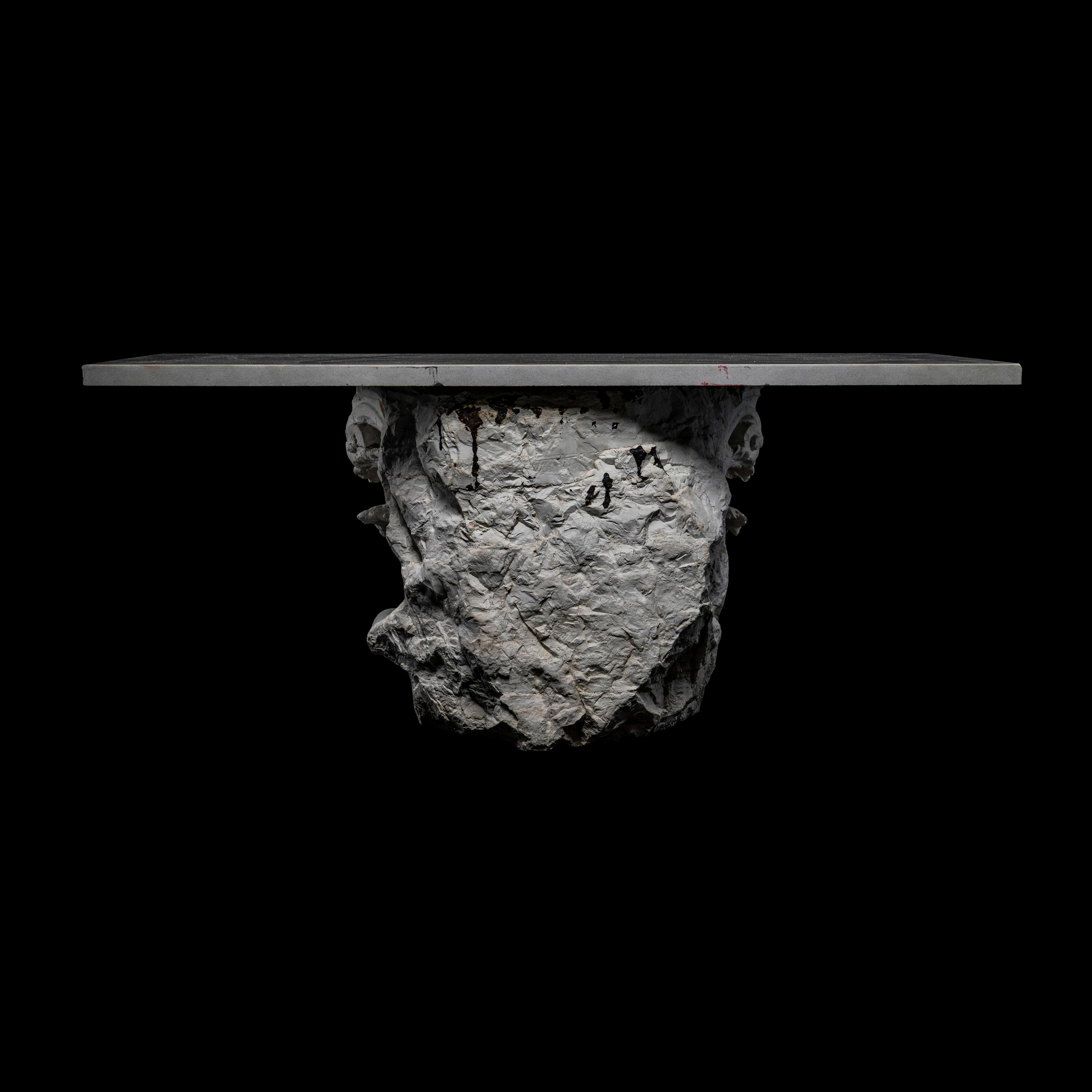 A Roman Limestone Corinthian Pilaster Capital