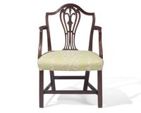 A George III carved mahogany armchair, circa 1790