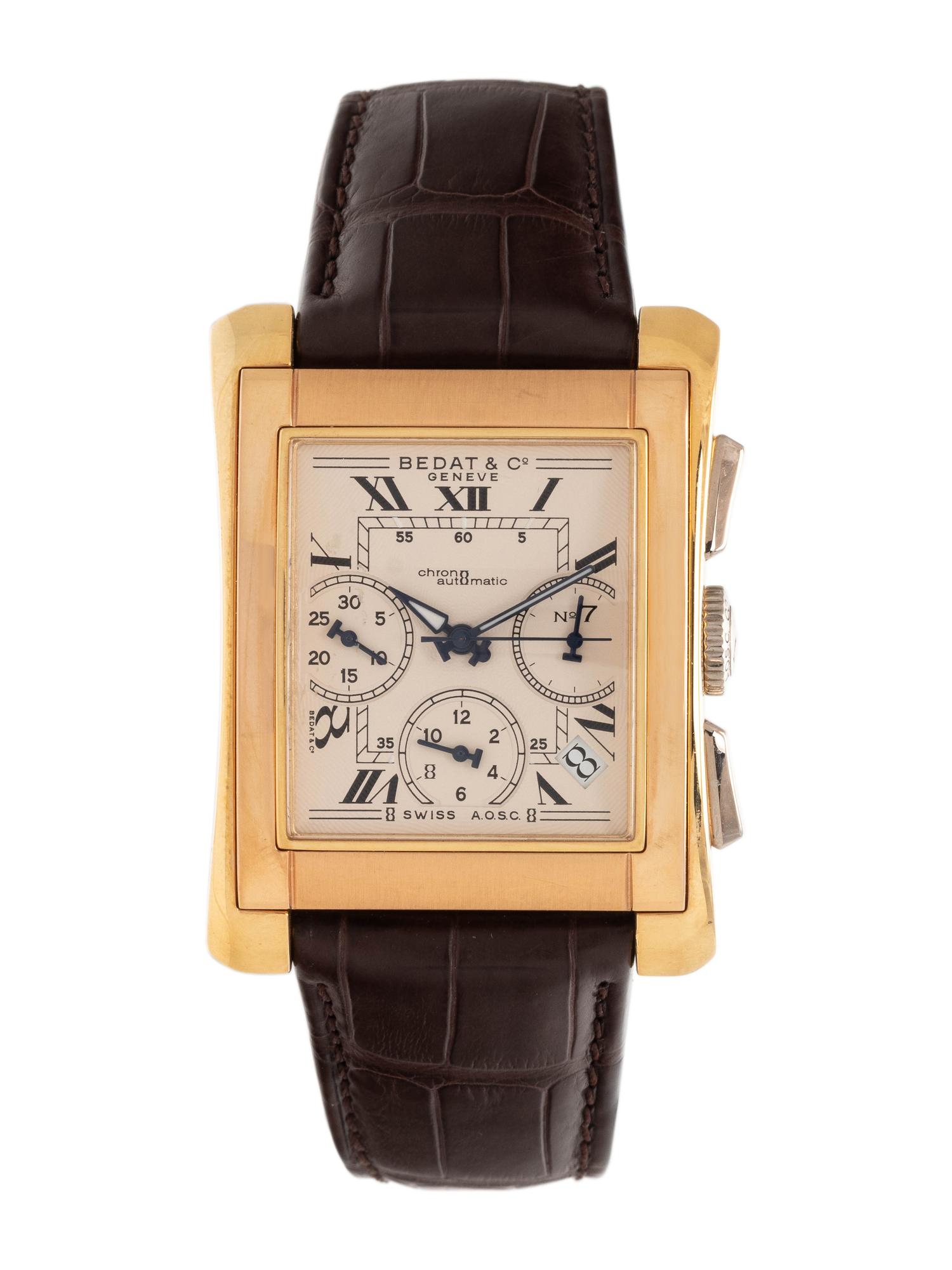 BEDAT & CO., REF. 768 18K YELLOW GOLD, 'NO. 7' CHRONOGRAPH WRISTWATCH