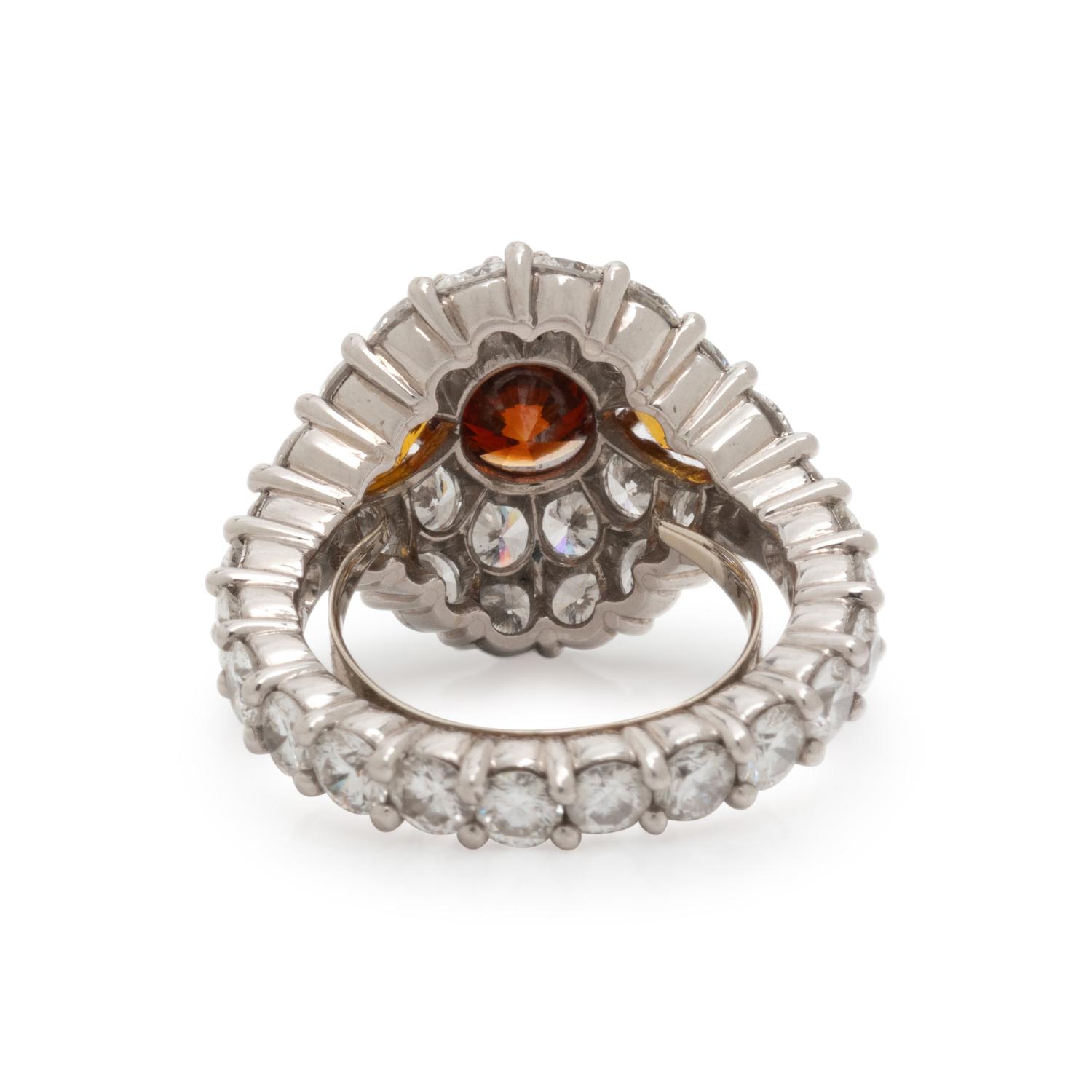FANCY COLORED DIAMOND AND DIAMOND RING