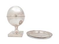 A Brazilian Silver-Plate Caviar Server