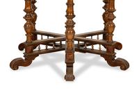 A Continental Parquetry Hexagonal Center Table