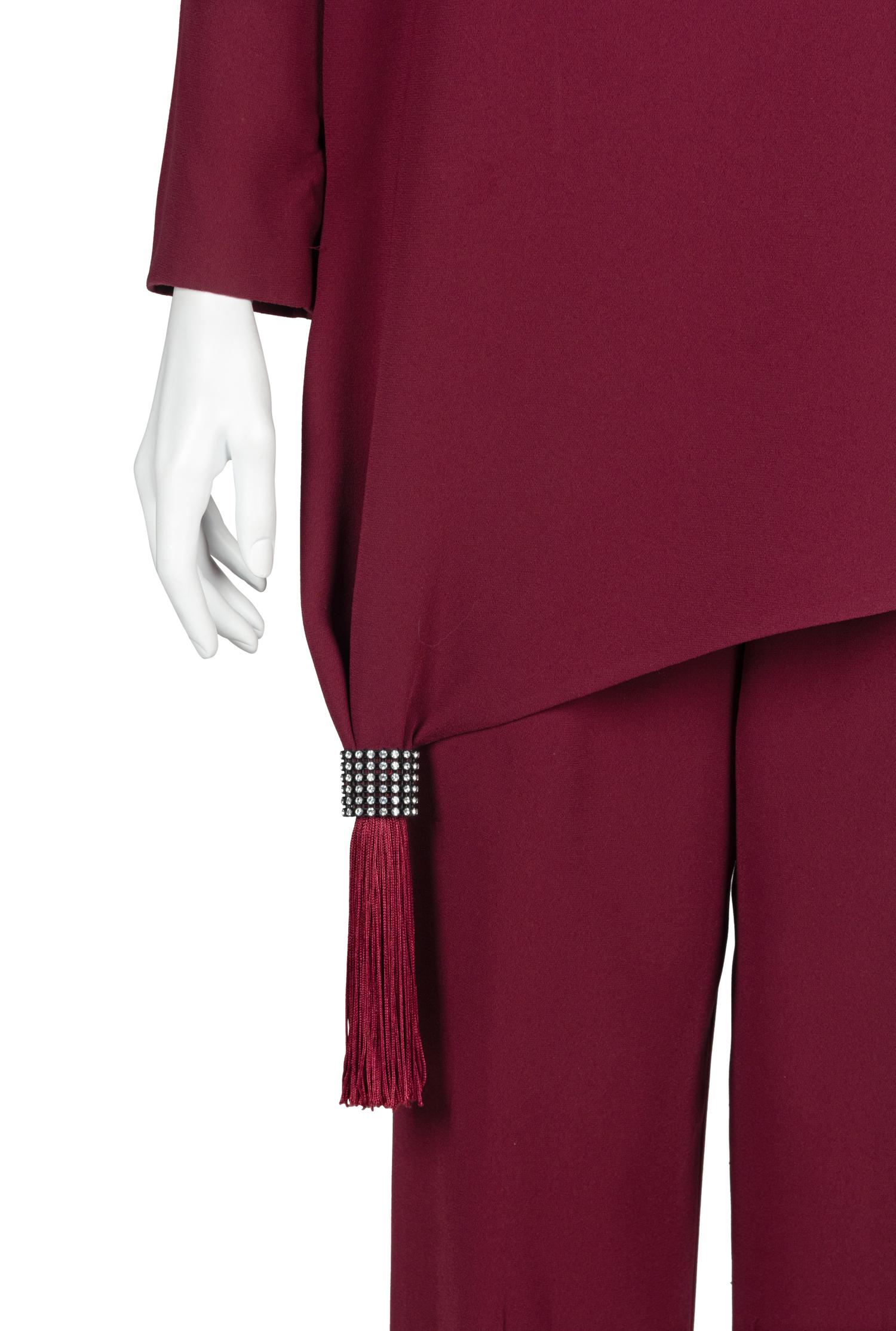 Pierre Cardin Purple Set with Tassel, 1980-90s